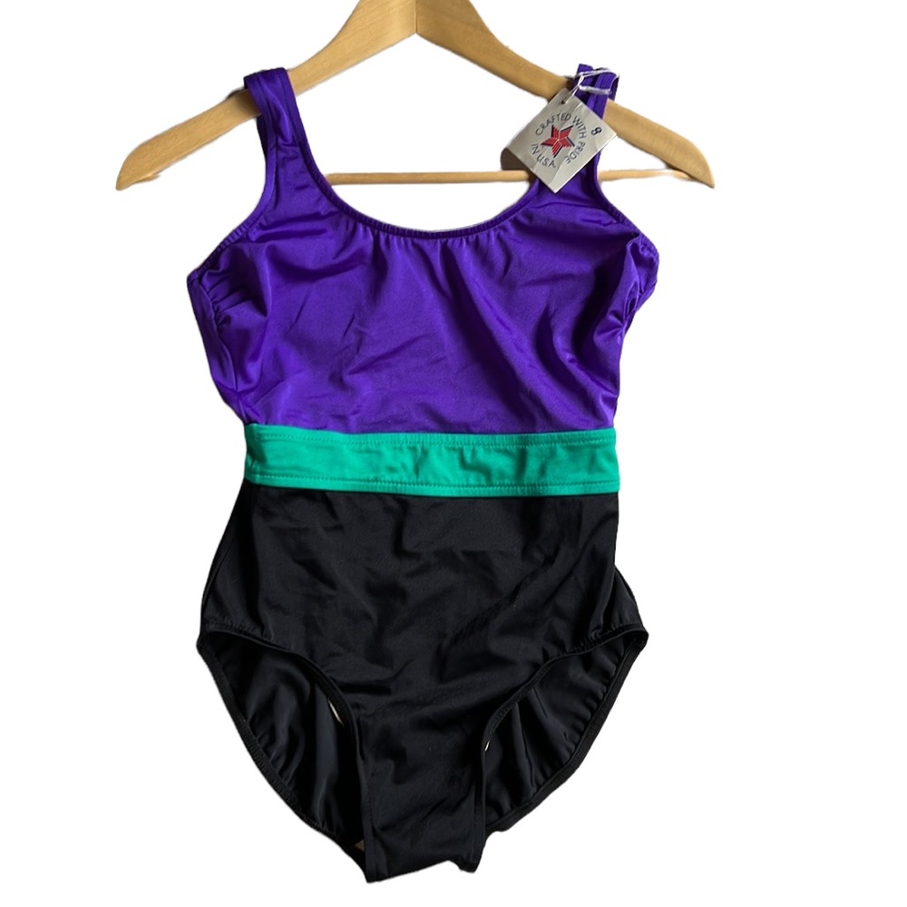 ILGWU Union Made Vintage Swimsuit Women's One Piece New Size 8